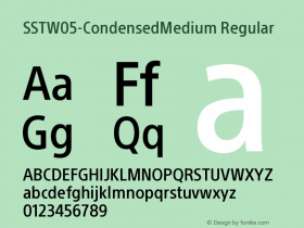 SST W05 Condensed Medium Version 1.10图片样张