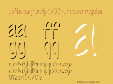 Sofia Rough Script W03 Shadow Version 1.00图片样张