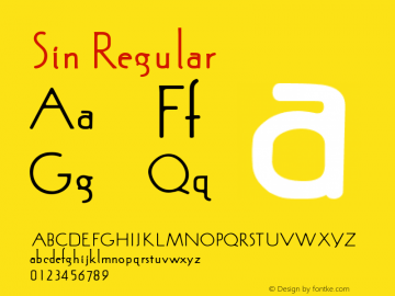 Sin W05 Regular Version 3.50 Font Sample