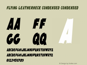 Flying Leatherneck Condensed Condensed 1 Font Sample