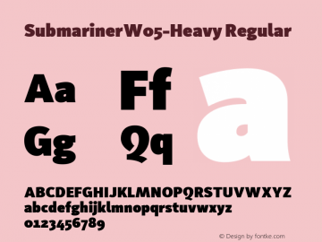 Submariner W05 Heavy Version 2.40 Font Sample