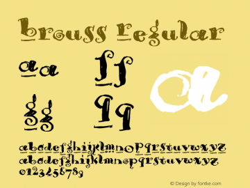 Brouss Regular 1.0 Font Sample