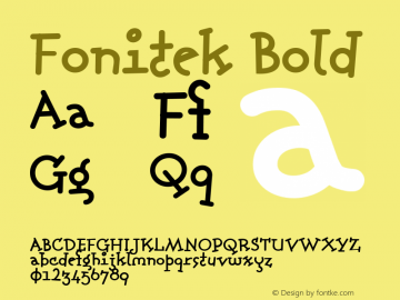 Fonitek Bold 1.0 Font Sample