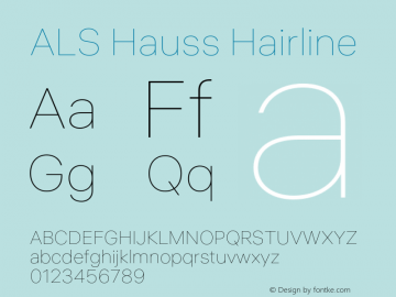 ALS Hauss Hairline Version 1.000图片样张