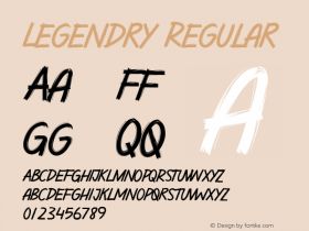 Legendry Version 1.002;Fontself Maker 3.5.1 Font Sample