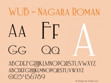 WUB - Nagara Roman Version 1.000;PS 001.000;hotconv 1.0.88;makeotf.lib2.5.64775图片样张