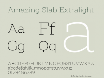Amazing Slab Extralight Version 1.001;hotconv 1.0.109;makeotfexe 2.5.65596图片样张