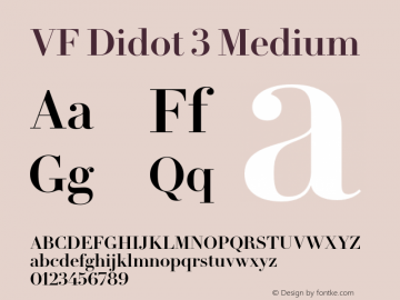 VFDidot3-Medium Version 1.001;PS 001.001;hotconv 1.0.57;makeotf.lib2.0.21895图片样张