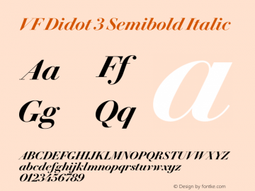 VFDidot3-SemiboldItalic Version 1.001;PS 001.001;hotconv 1.0.57;makeotf.lib2.0.21895图片样张