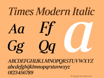 TimesModern-Italic Version 1.000图片样张