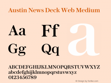 Austin News Deck Web Medium Regular Version 1.1 2015 Font Sample
