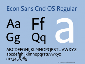 Econ Sans Cnd OS Version 1.100图片样张