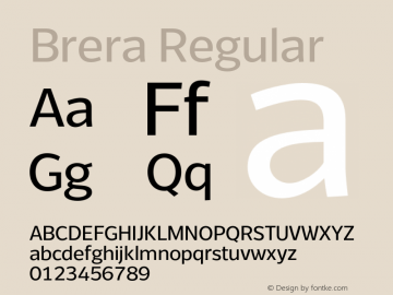 Brera-Regular Version 1.001图片样张