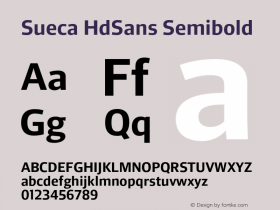 SuecaHdSans-Semibold  Font Sample