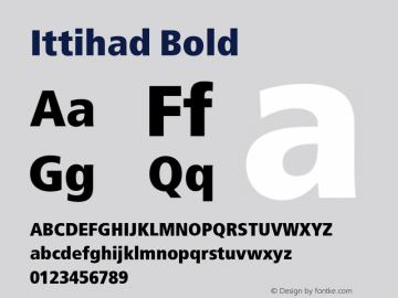Ittihad-Bold Version 1.003 Font Sample