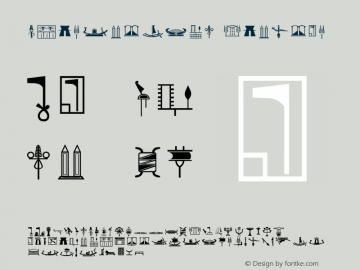 HieroglyphG Regular Macromedia Fontographer 4.1 1/21/02图片样张