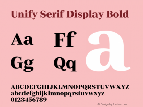 Unify Serif Display Bold Version 1.002图片样张