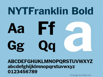 NYTFranklin Bold Version 1.003 Font Sample