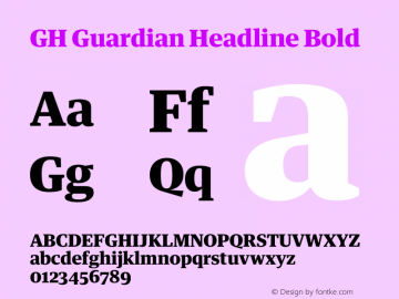 GH Guardian Headline Bold Version 2.001;图片样张