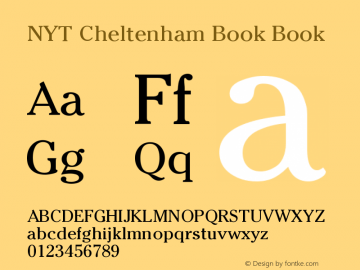 NYT Cheltenham Book Version Font Sample