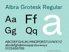 Albra Grotesk Regular 1.04 | web-TT图片样张