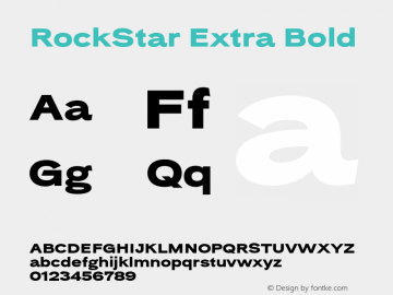 RockStar-ExtraBold Version 1.000 Font Sample