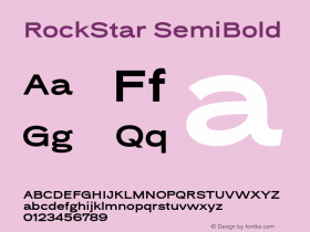 RockStar-SemiBold Version 1.000图片样张