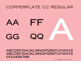 Copperplate CC Heavy Version 1.000 Font Sample