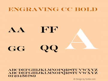 Engraving CC Bold Version 1.000图片样张