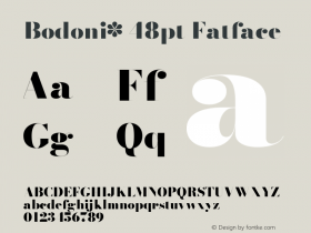 Bodoni* 48pt Fatface Version 2.3 Font Sample