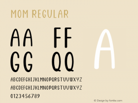 Mom Version 1.001;Fontself Maker 3.5.4 Font Sample