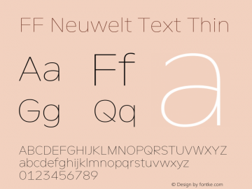 FF Neuwelt Text Thin 1.00, build 19, g2.6.2 b1235, s3图片样张