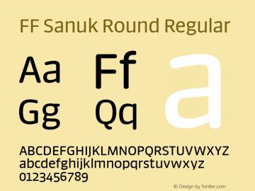 FF Sanuk Round 7.504 Font Sample