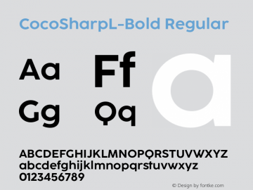 CocoSharp L W05 Bold Version 1.00 Font Sample