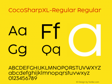 CocoSharp XL W05 Regular Version 1.00 Font Sample