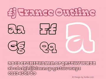 fj Trance Outline 1.000 Font Sample