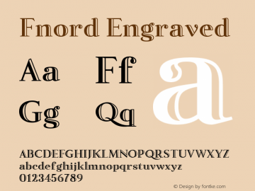 Fnord Engraved 1.000 Font Sample