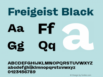 Freigeist Black 1.000 Font Sample