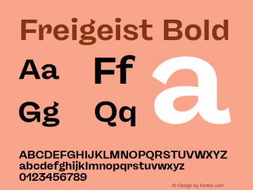 Freigeist Bold 1.000 Font Sample