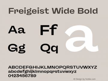Freigeist Wide Bold 1.000 Font Sample