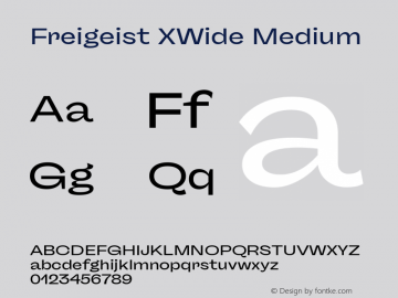Freigeist XWide Medium 1.000 Font Sample