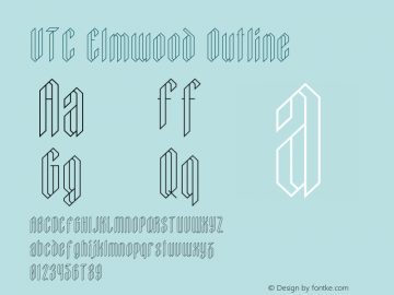 VTCElmwoodOutline-Regular 1.002 | web-TT Font Sample