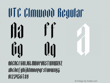 VTCElmwood-Regular 1.000 | web-TT Font Sample