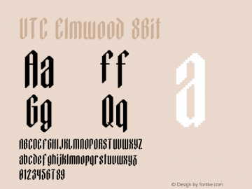 VTCElmwood8Bit-Regular 1.001 | web-TT Font Sample