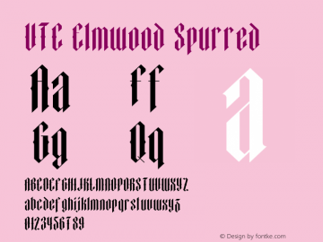 VTCElmwoodSpurred-Regular 1.003 | web-TT Font Sample