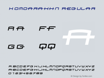 Homoarakhn Regular Macromedia Fontographer 4.1 7/25/97图片样张