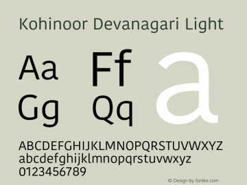 Kohinoor Devanagari Light 14.0d5e4图片样张