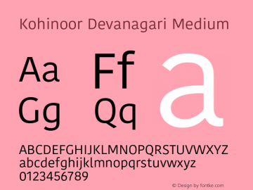 Kohinoor Devanagari Medium 14.0d5e4 Font Sample