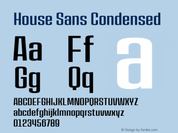 HouseSans-Cond Version 1.000 | wf-rip DC20190105图片样张