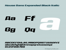 HouseSans-ExpandedBlackIt Version 1.000 | wf-rip DC20190105图片样张